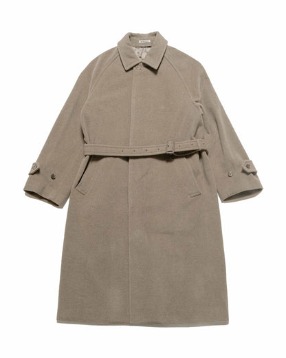 lost & found Auralee Auralee Super Fine Wool Mosser Soutien Collar Coat Khaki Beige