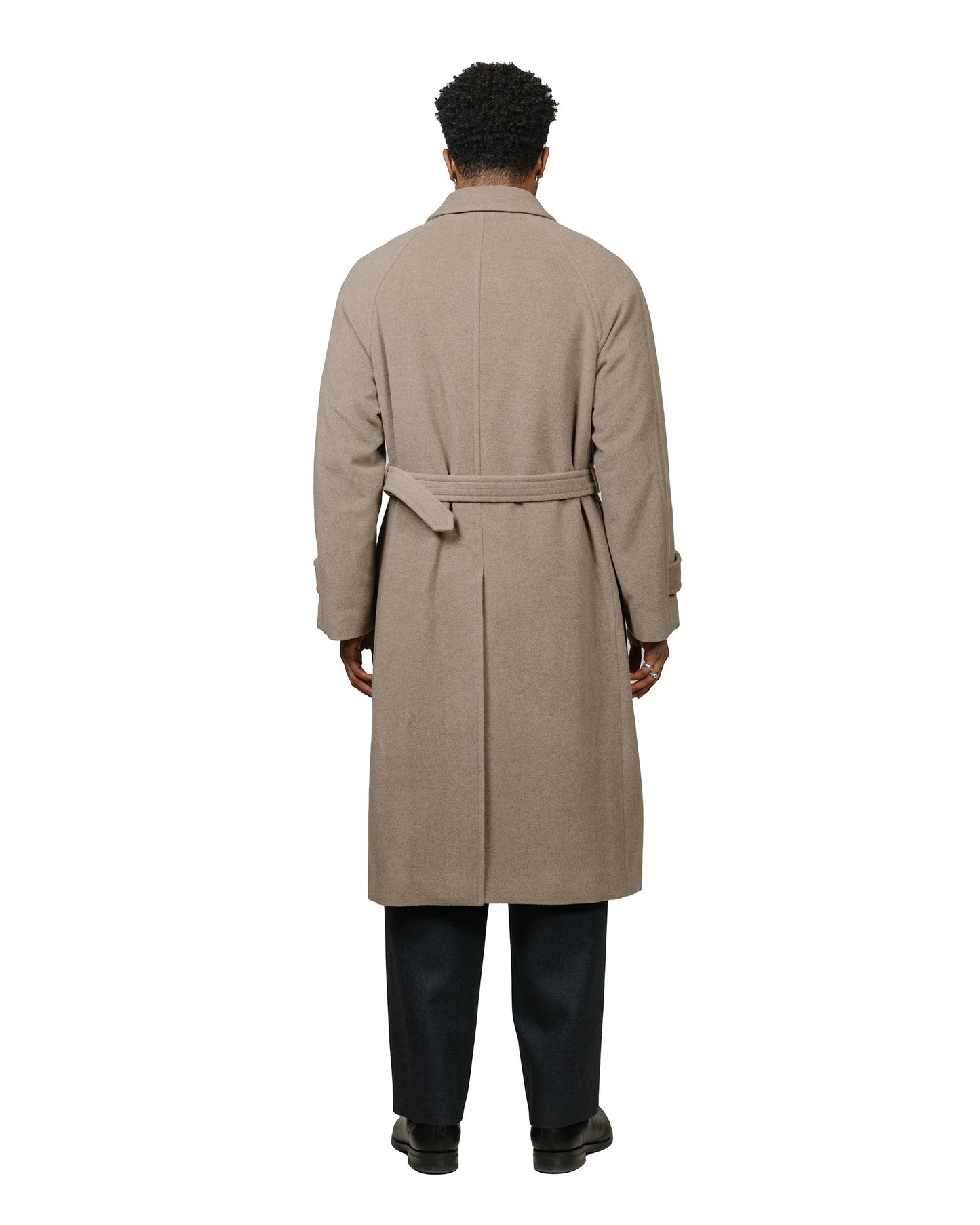 lost & found Auralee Auralee Super Fine Wool Mosser Soutien Collar Coat Khaki Beige