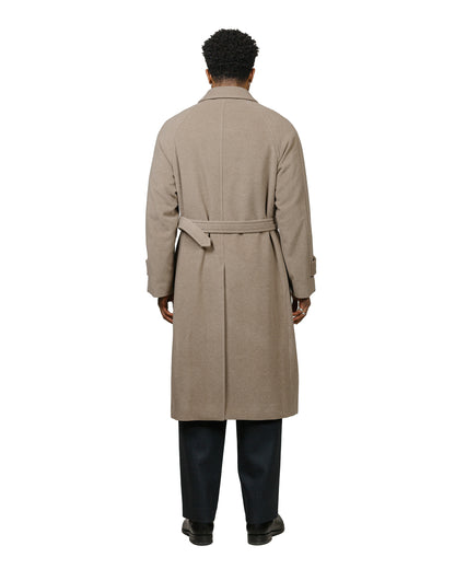 lost & found Auralee Auralee Super Fine Wool Mosser Soutien Collar Coat Khaki Beige