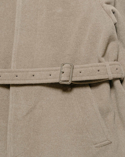 lost & found Auralee Auralee Super Fine Wool Mosser Soutien Collar Coat Khaki Beige