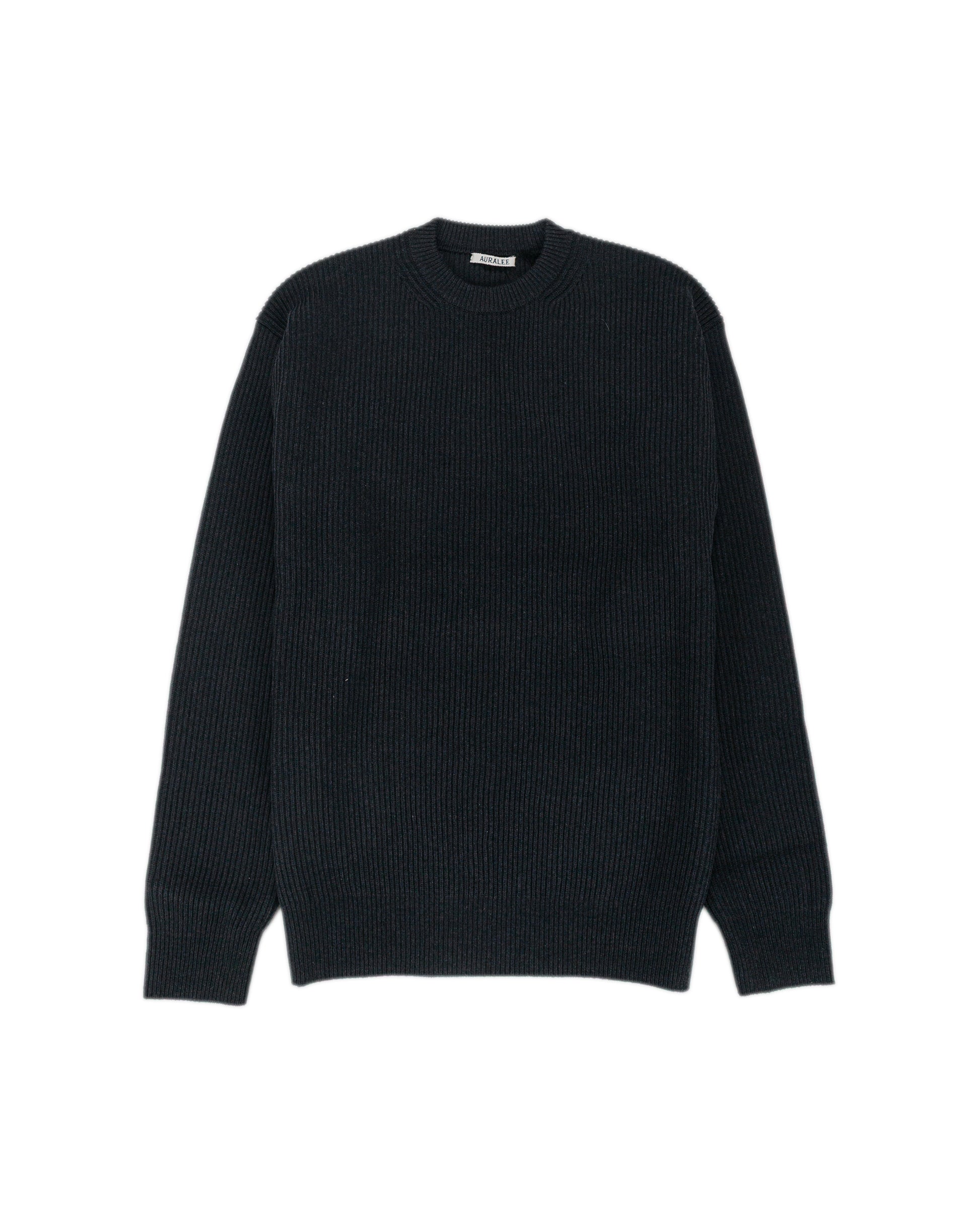 lost & found Auralee Auralee Super Fine Wool Rib Knit P/O Black