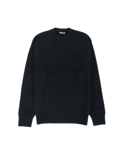 lost & found Auralee Auralee Super Fine Wool Rib Knit P/O Black