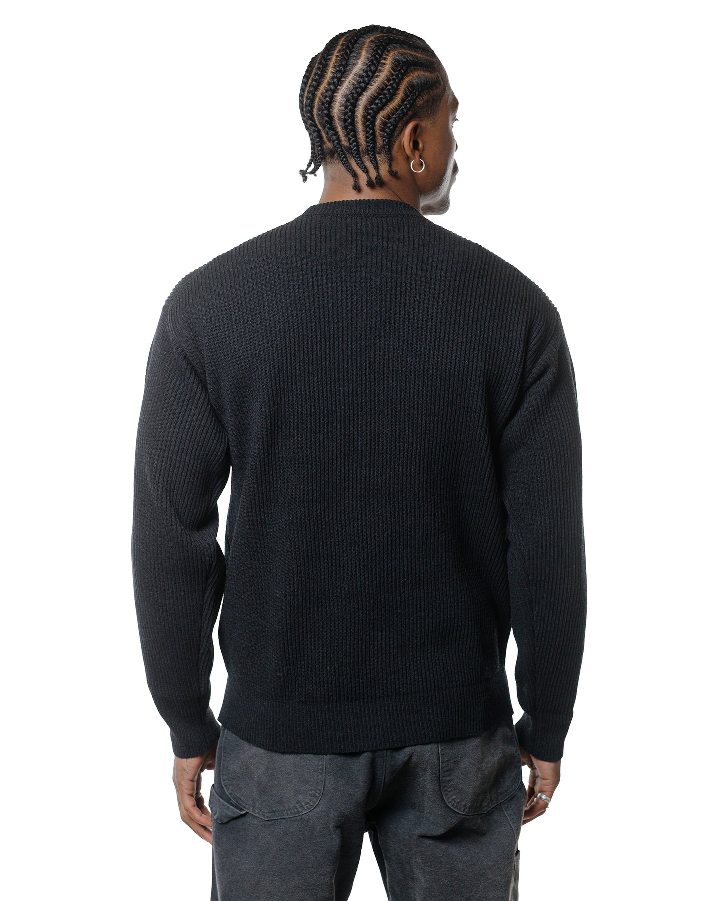 lost & found Auralee Auralee Super Fine Wool Rib Knit P/O Black