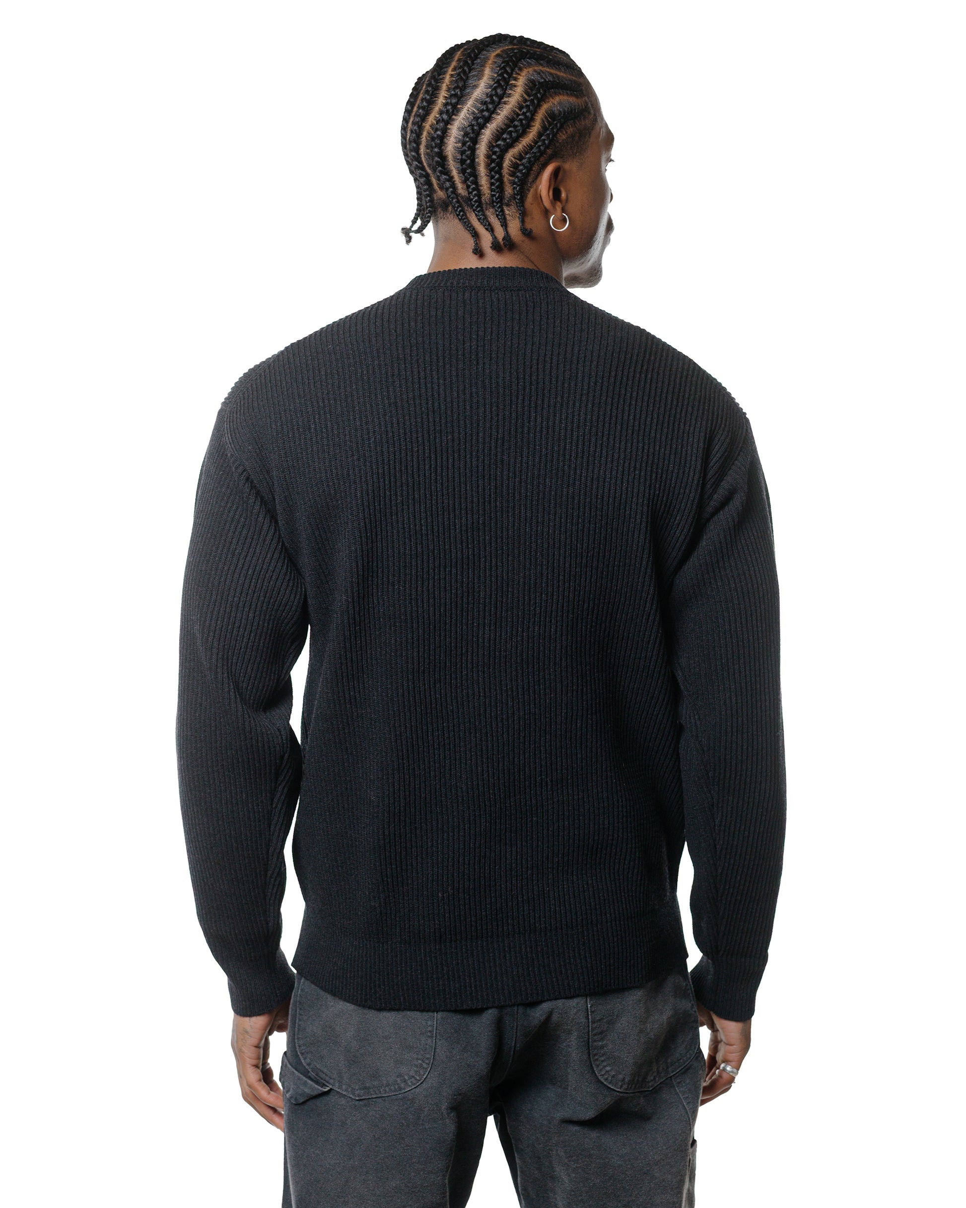 lost & found Auralee Auralee Super Fine Wool Rib Knit P/O Black