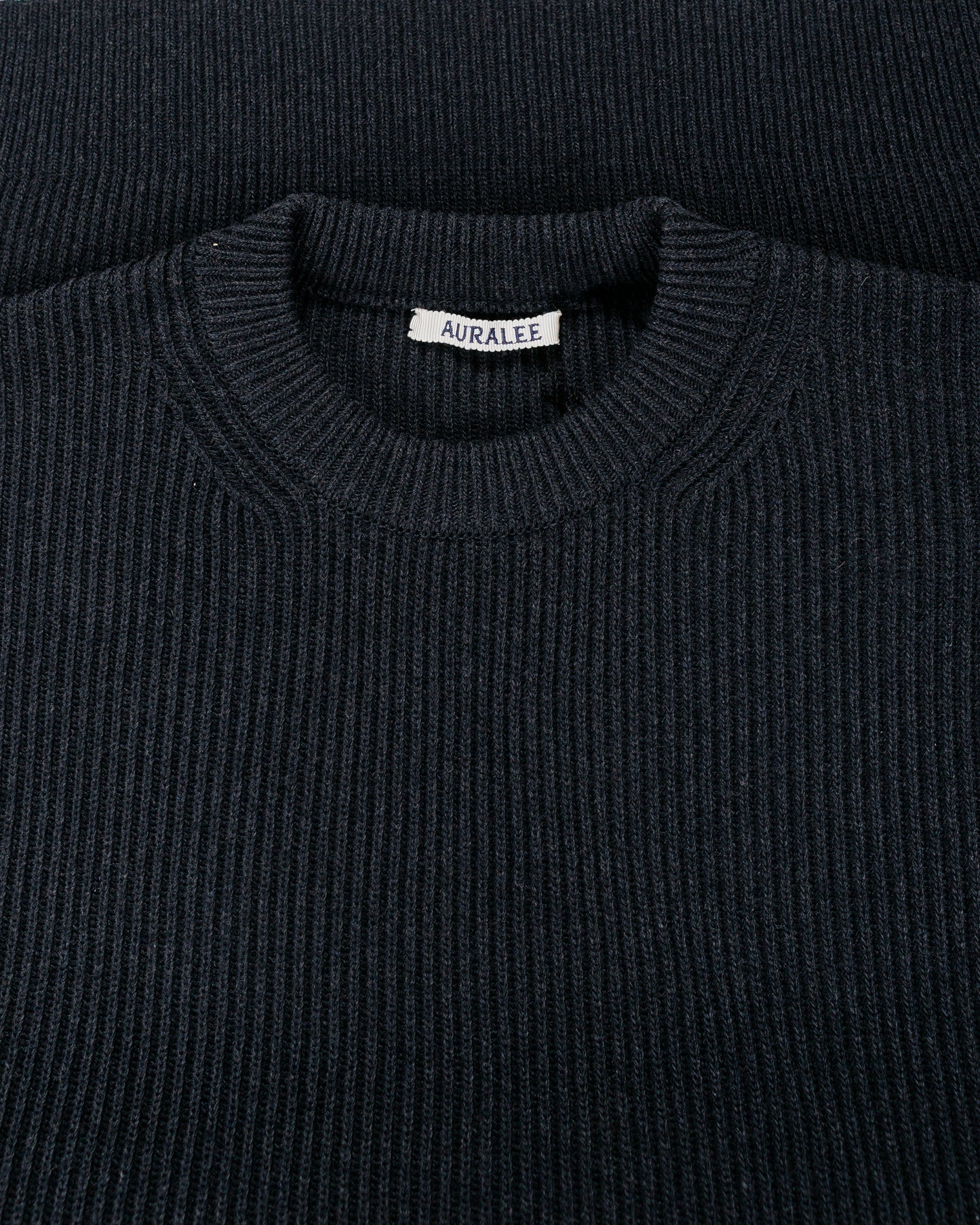 lost & found Auralee Auralee Super Fine Wool Rib Knit P/O Black