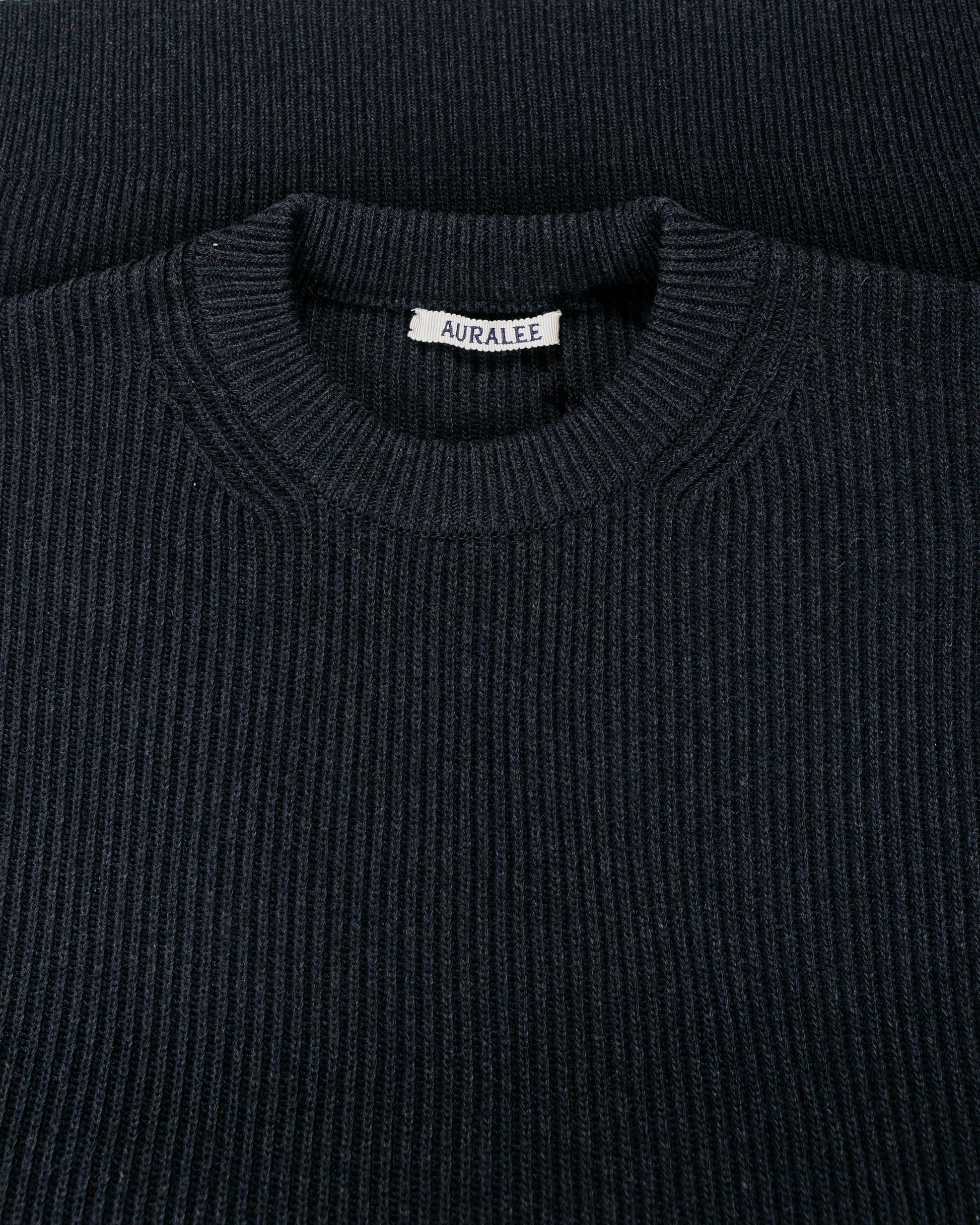 lost & found Auralee Auralee Super Fine Wool Rib Knit P/O Black