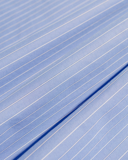 lost & found Auralee Auralee Suvin High Count Cloth Stripe Shirt Blue Stripe