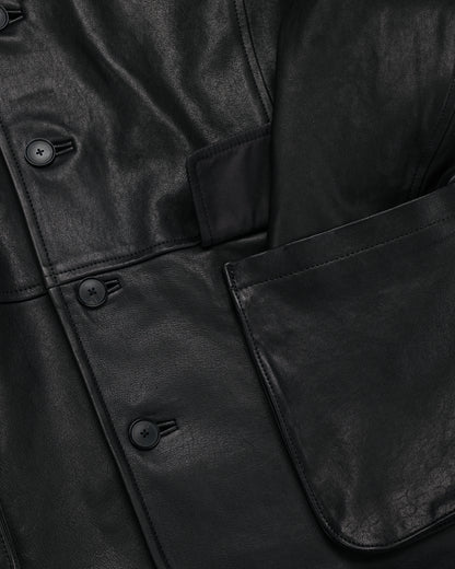 lost & found Auralee Auralee Textured Lamb Leather Blouson Black