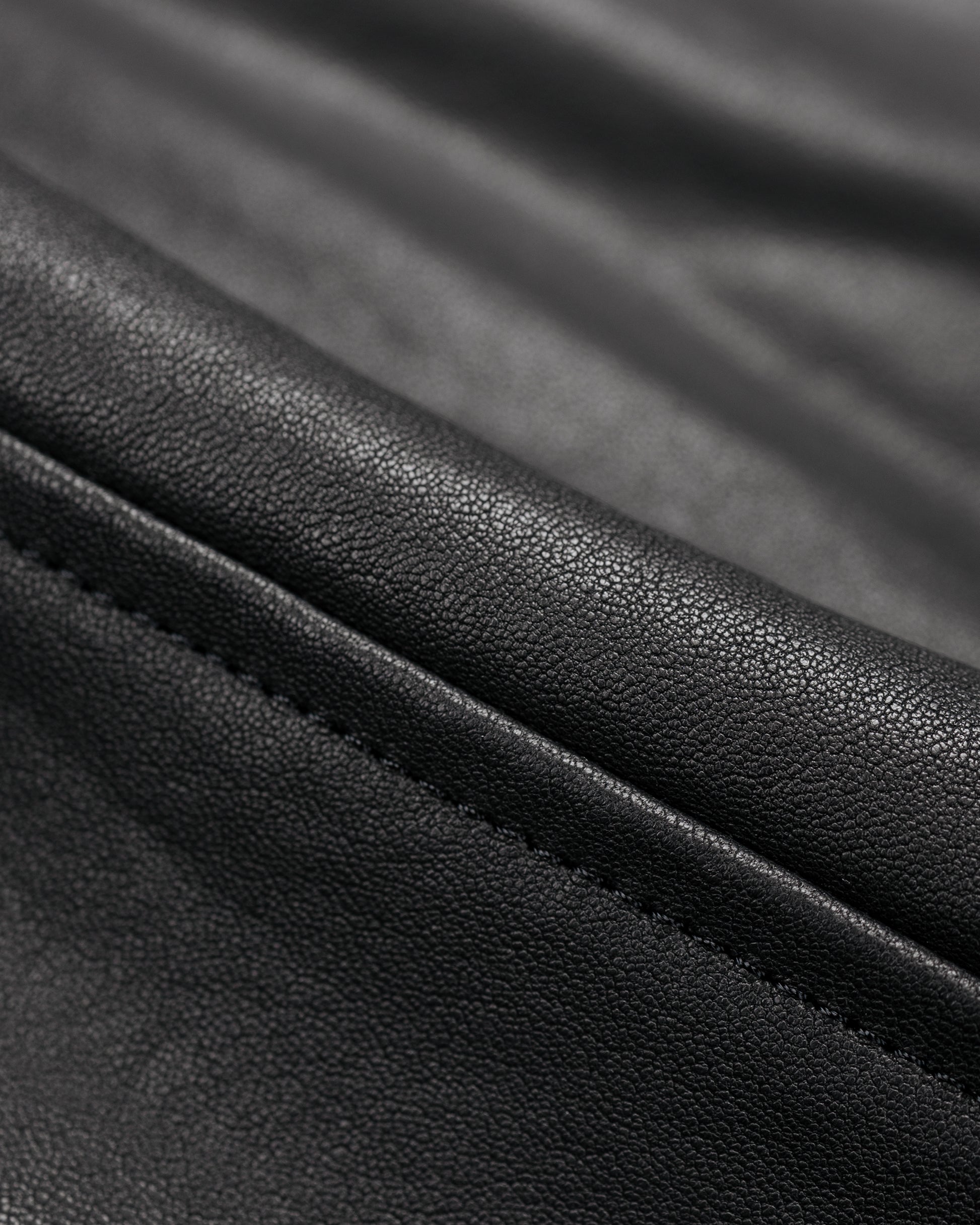 lost & found Auralee Auralee Textured Lamb Leather Blouson Black