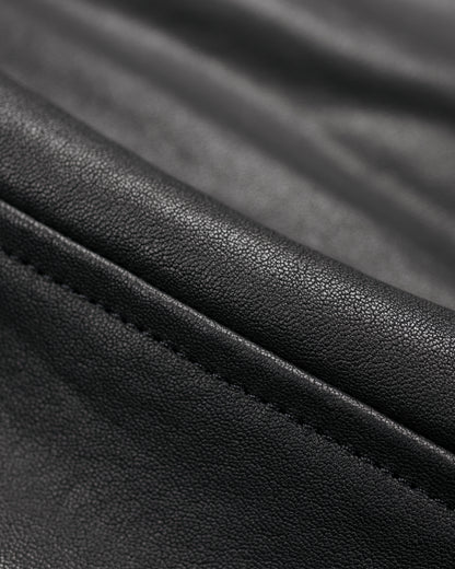lost & found Auralee Auralee Textured Lamb Leather Blouson Black