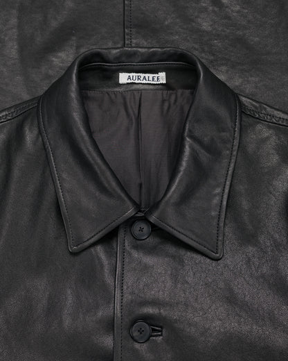 lost & found Auralee Auralee Textured Lamb Leather Blouson Black