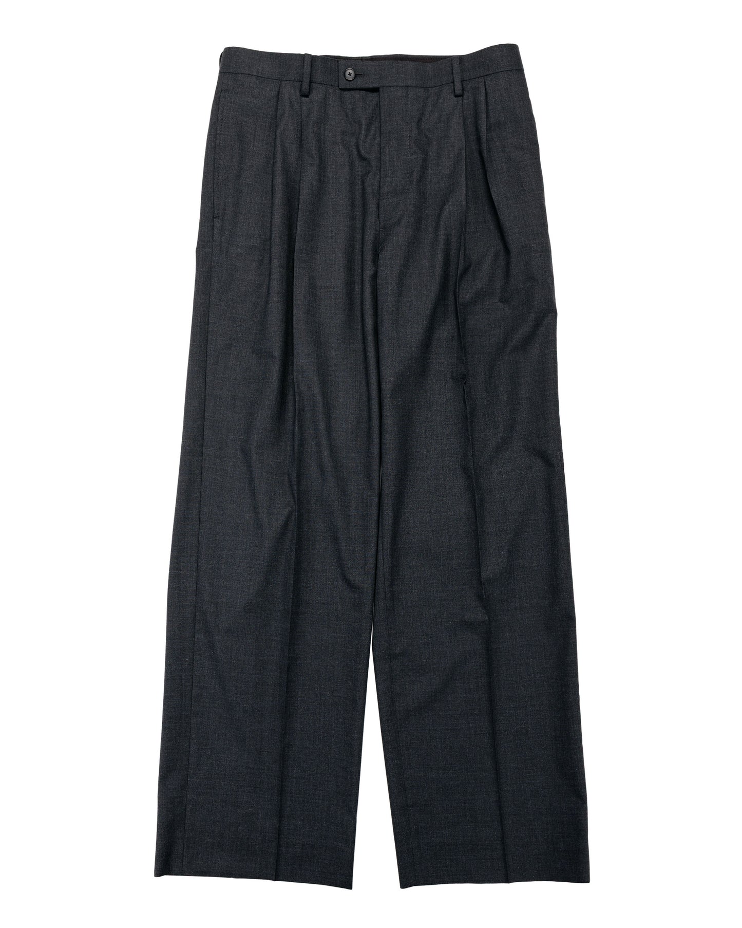 lost & found Auralee Auralee Ultra Fine Tropical Wool Two-Tuck Slacks Top Charcoal