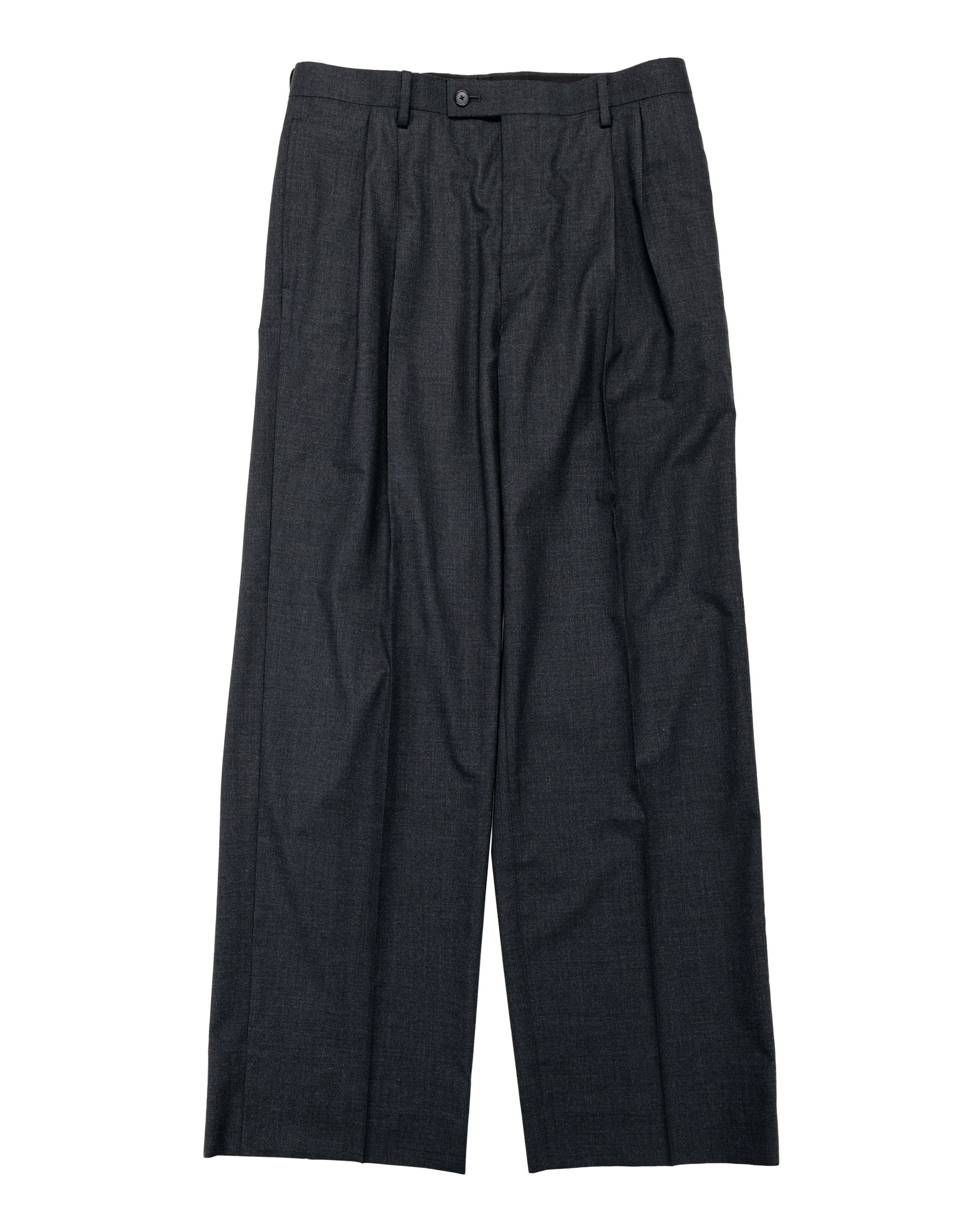 lost & found Auralee Auralee Ultra Fine Tropical Wool Two-Tuck Slacks Top Charcoal