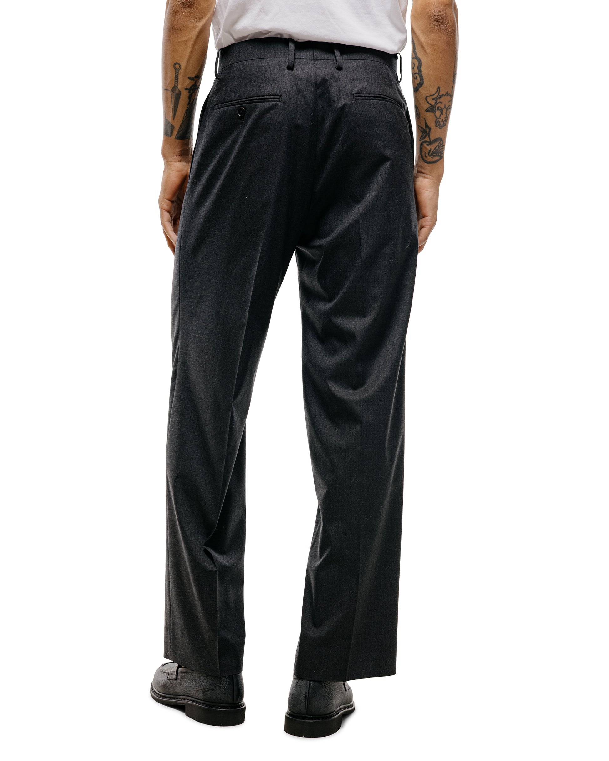 lost & found Auralee Auralee Ultra Fine Tropical Wool Two-Tuck Slacks Top Charcoal