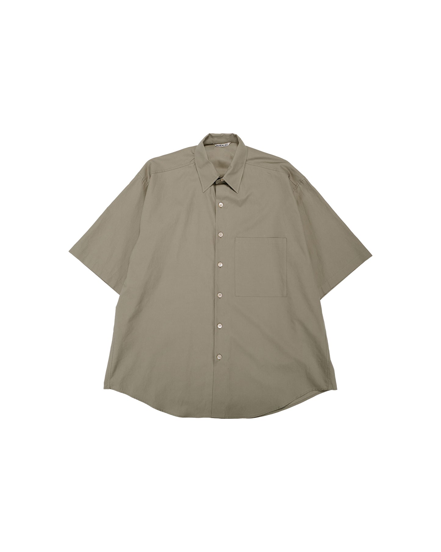 lost & found Auralee Auralee Washed Finx Twill Big Half Sleeved Shirt Olive