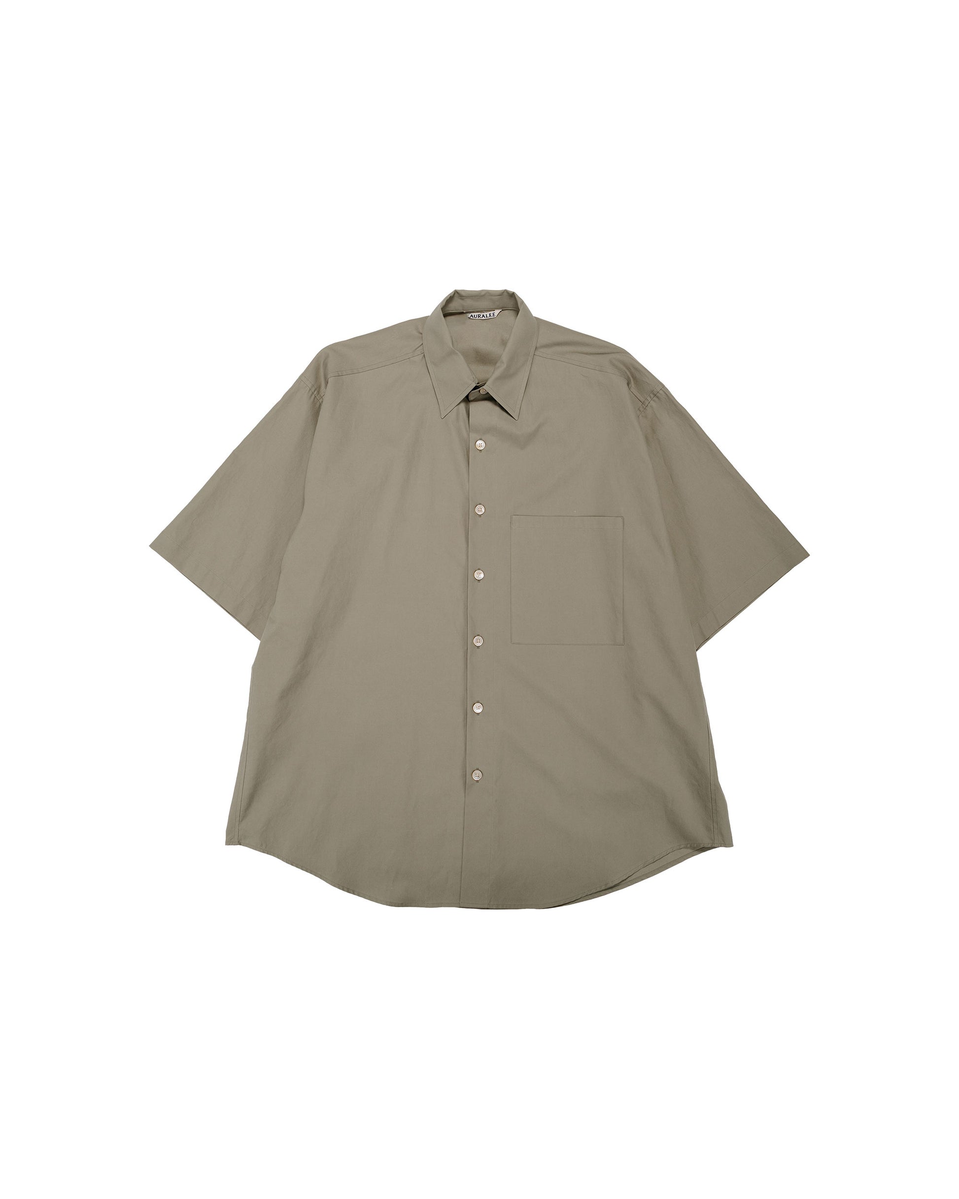 lost & found Auralee Auralee Washed Finx Twill Big Half Sleeved Shirt Olive