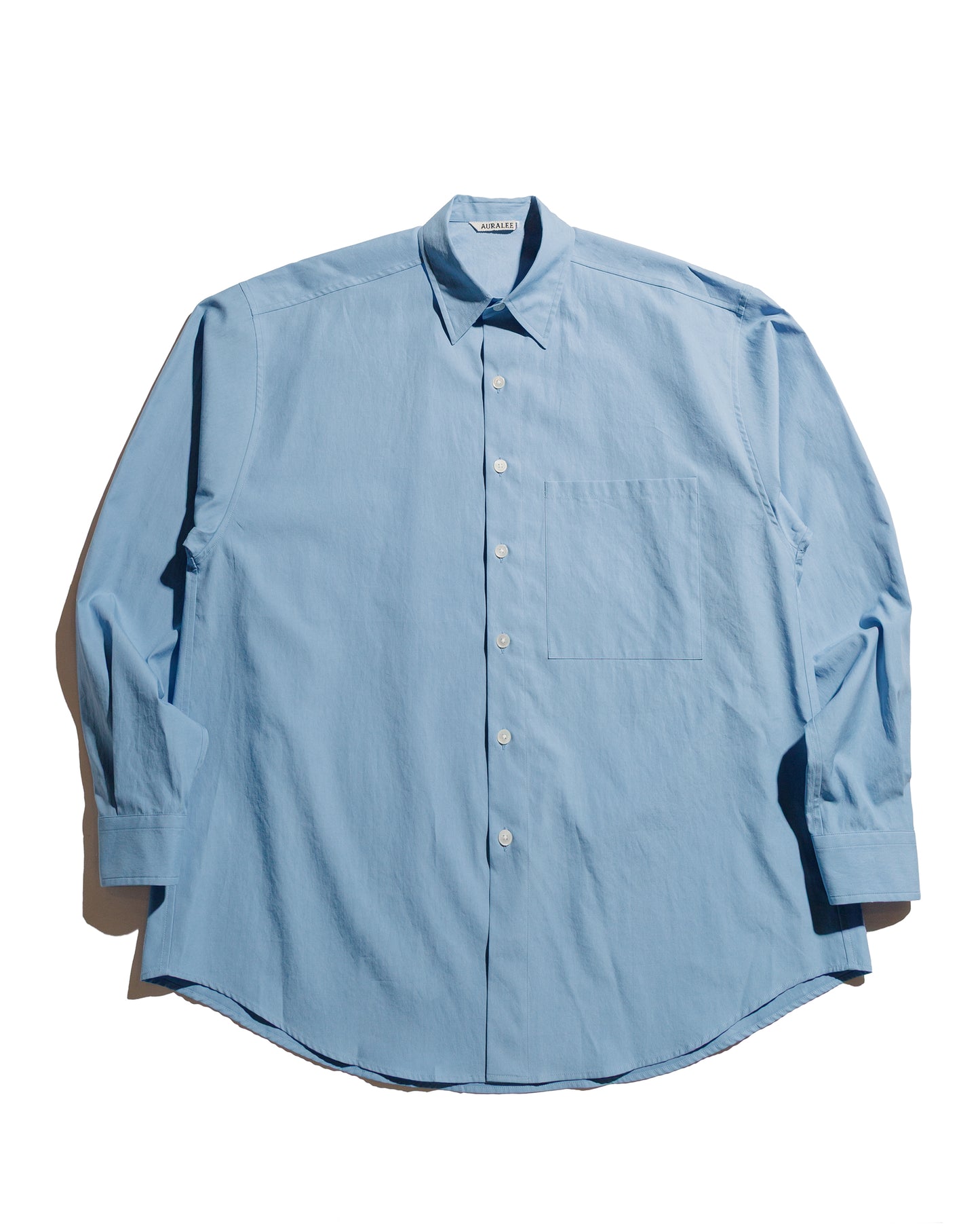 lost & found Auralee Auralee Washed Finx Twill Big Shirt Blue