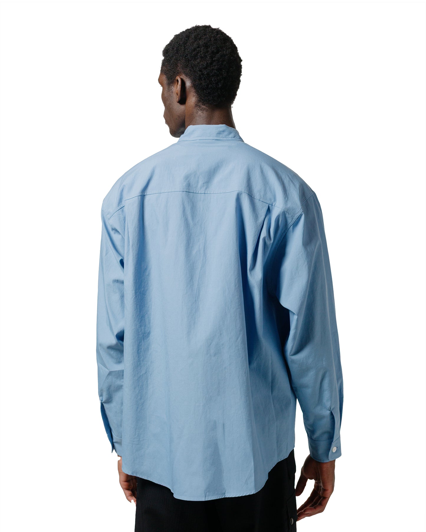 lost & found Auralee Auralee Washed Finx Twill Big Shirt Blue