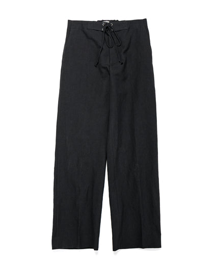 lost & found Auralee Auralee Wool Cotton Linen Ox Drawstring Pants Black