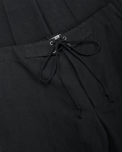 lost & found Auralee Auralee Wool Cotton Linen Ox Drawstring Pants Black