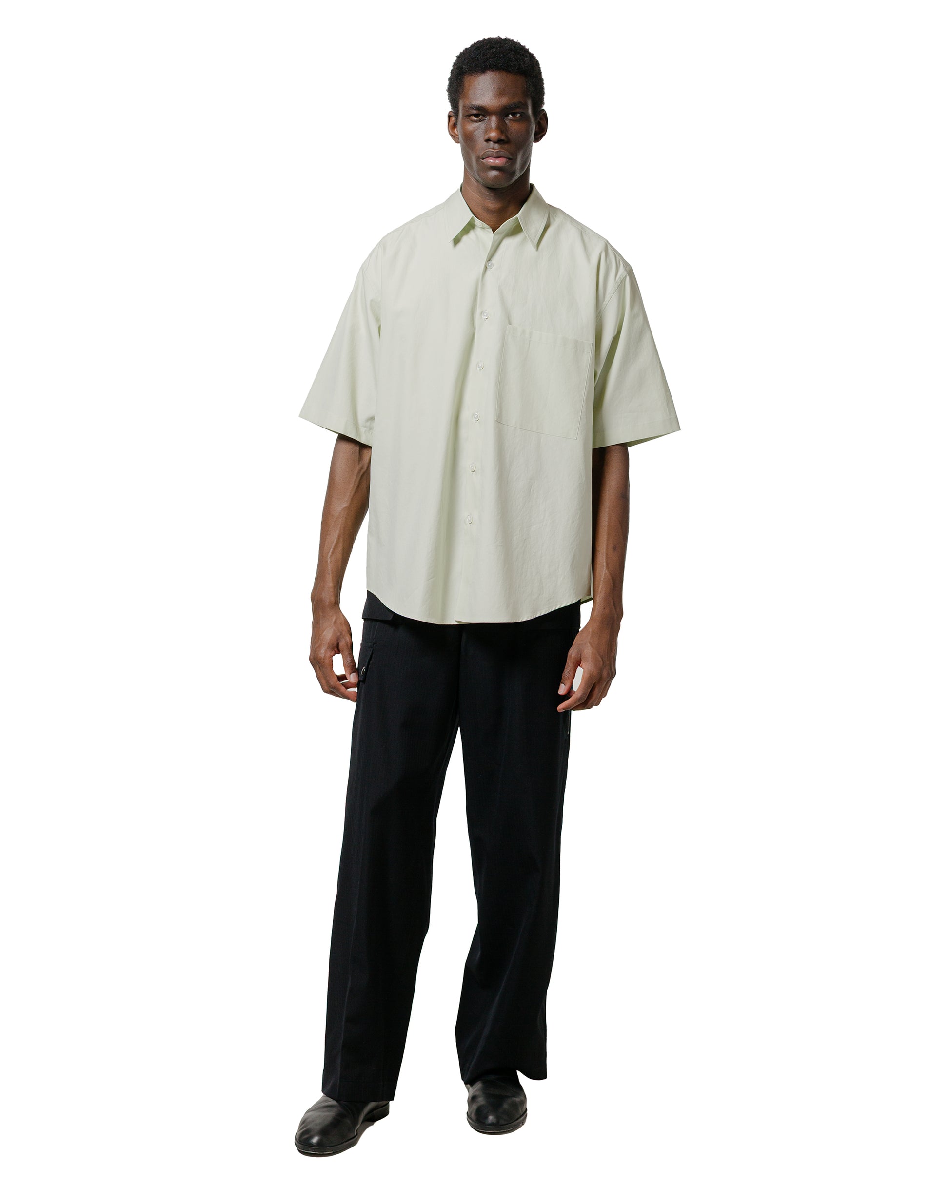 lost & found Auralee Auralee Wool Herringbone Cargo Pants Black