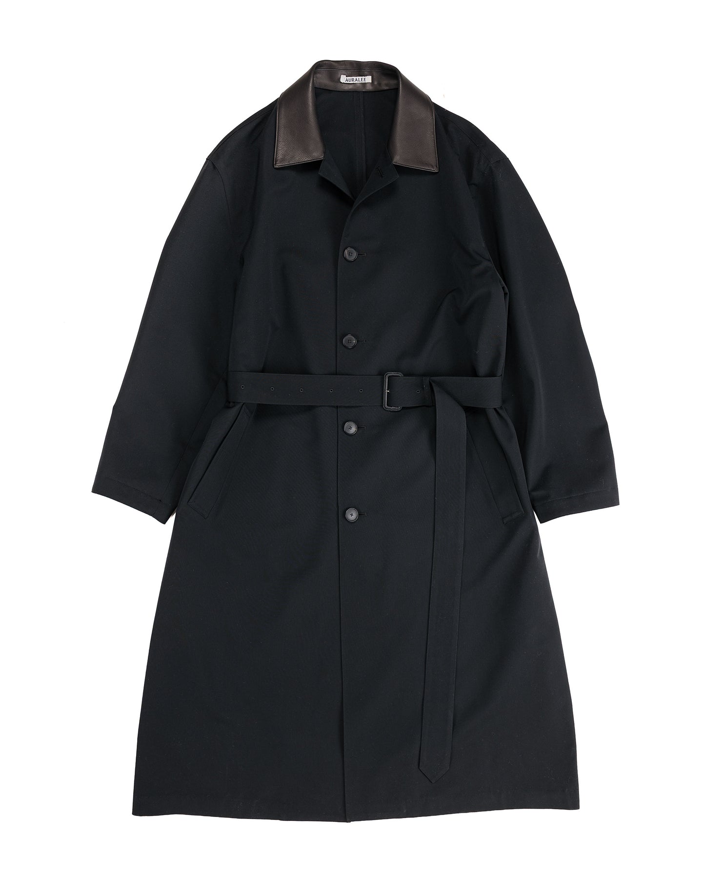 lost & found Auralee Auralee Wool Max Canvas Coat Black