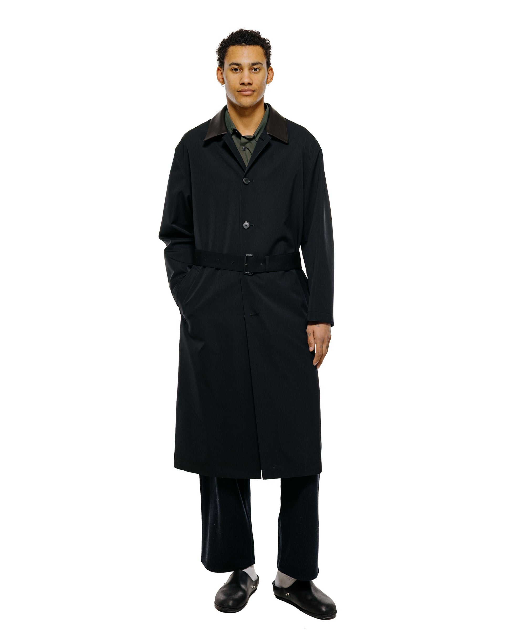 lost & found Auralee Auralee Wool Max Canvas Coat Black