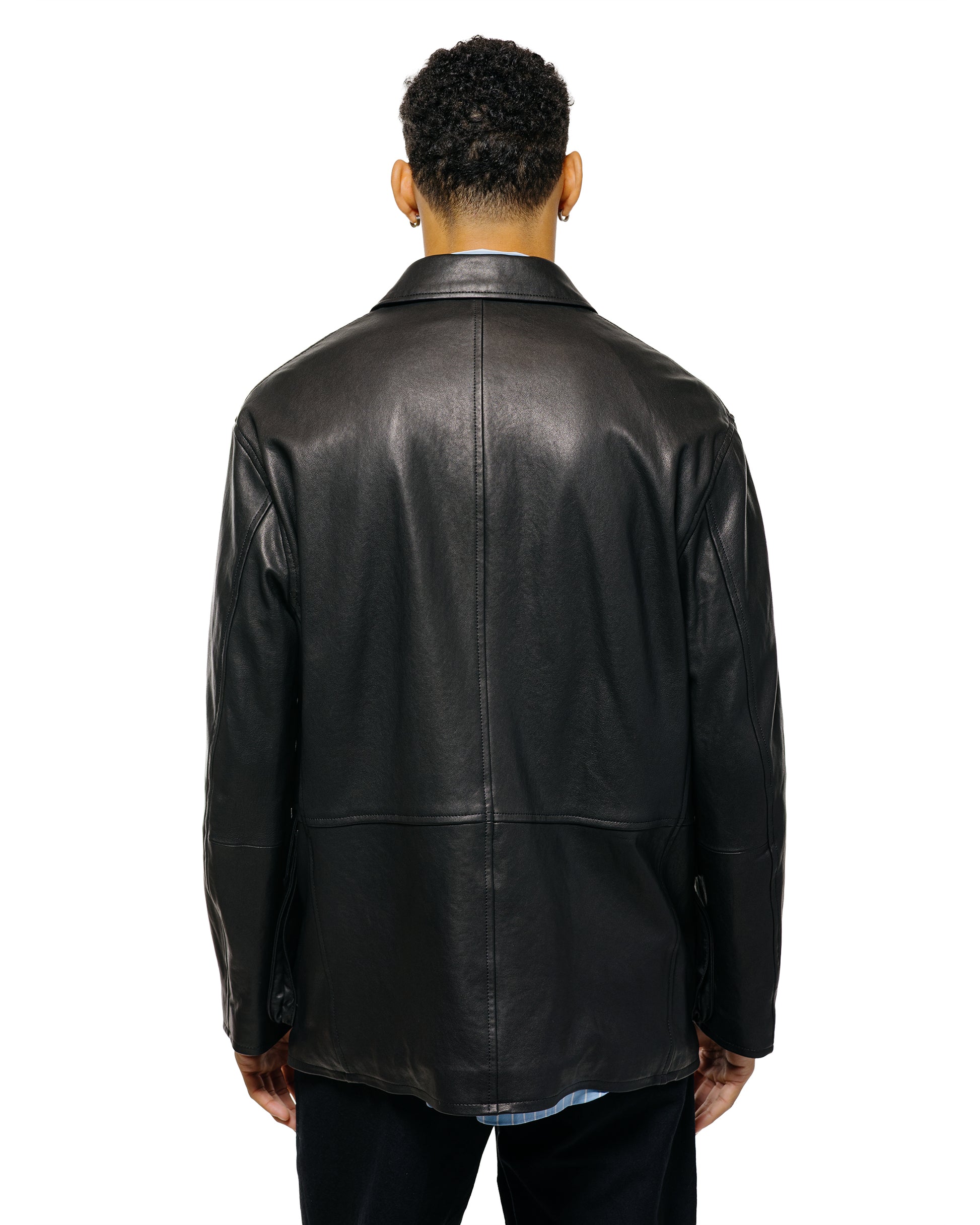 lost & found Auralee Auralee Textured Lamb Leather Blouson Black