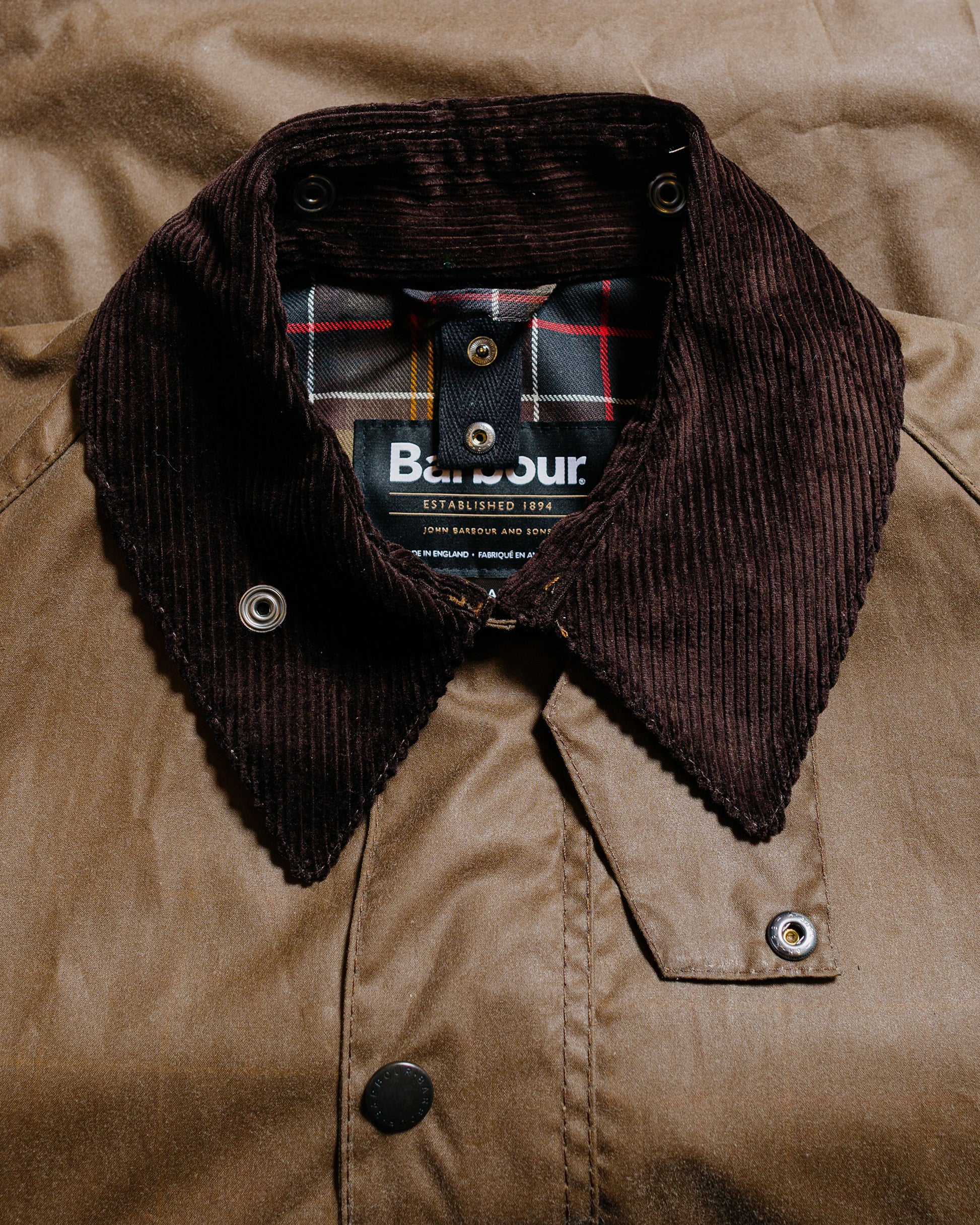 lost & found Barbour Barbour Bedale Wax Jacket Bark