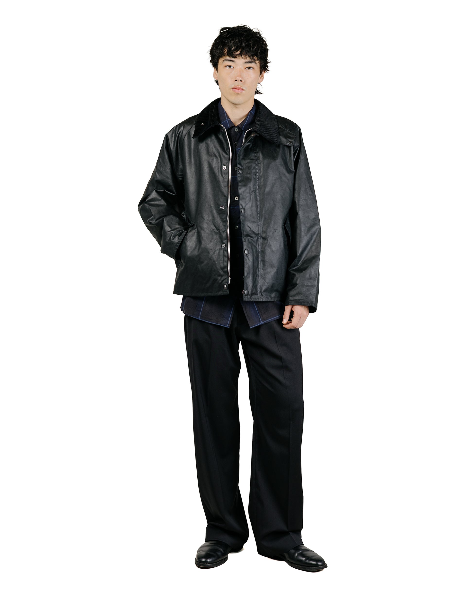 Barbour Transport Wax Jacket Black