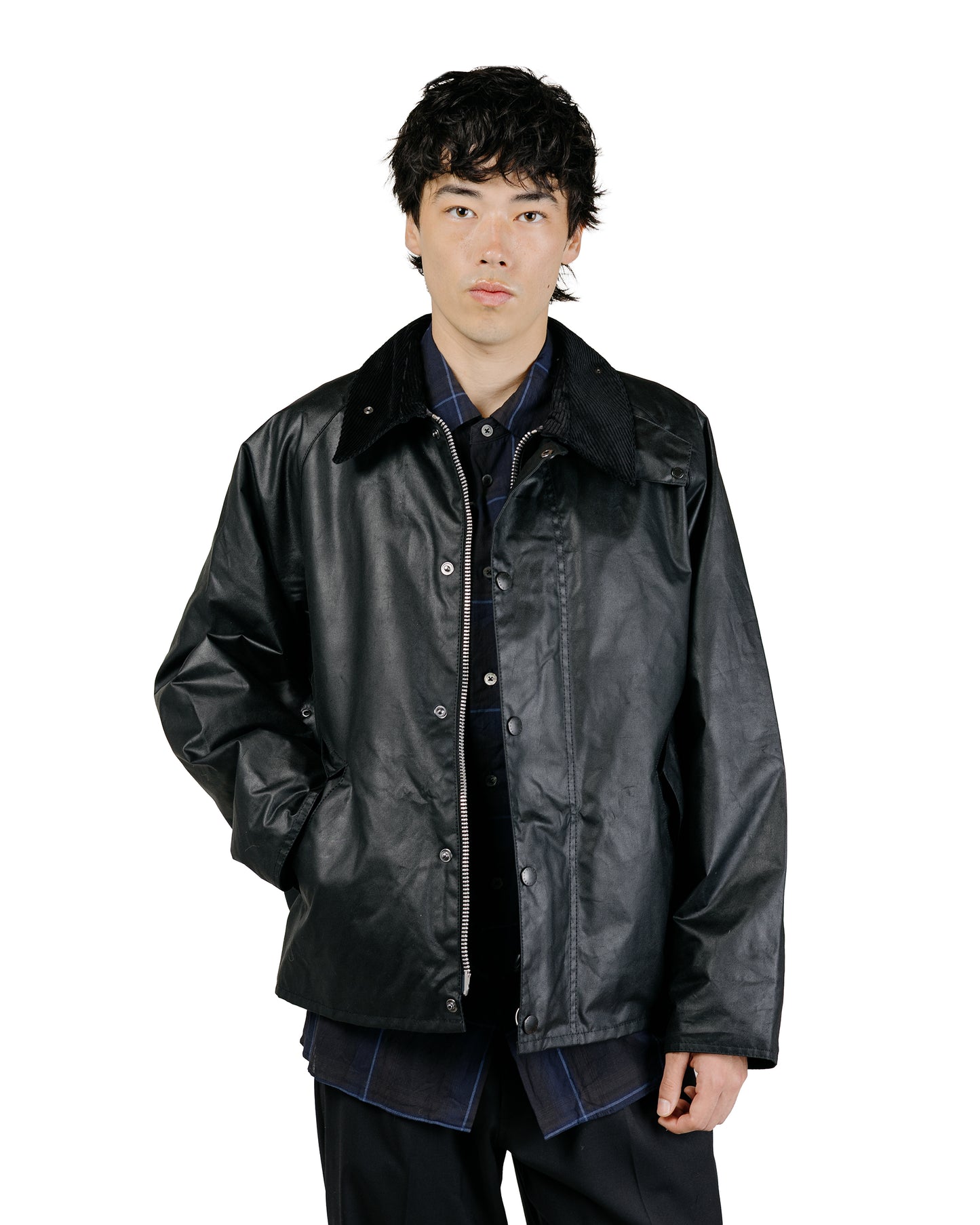 Barbour Transport Wax Jacket Black