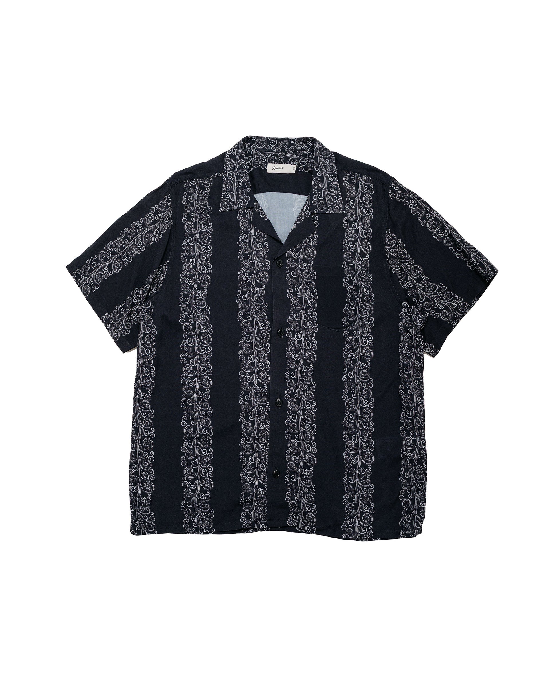 lost & found Bather Bather Black Fiesta Camp Shirt