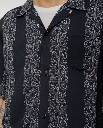 lost & found Bather Bather Black Fiesta Camp Shirt
