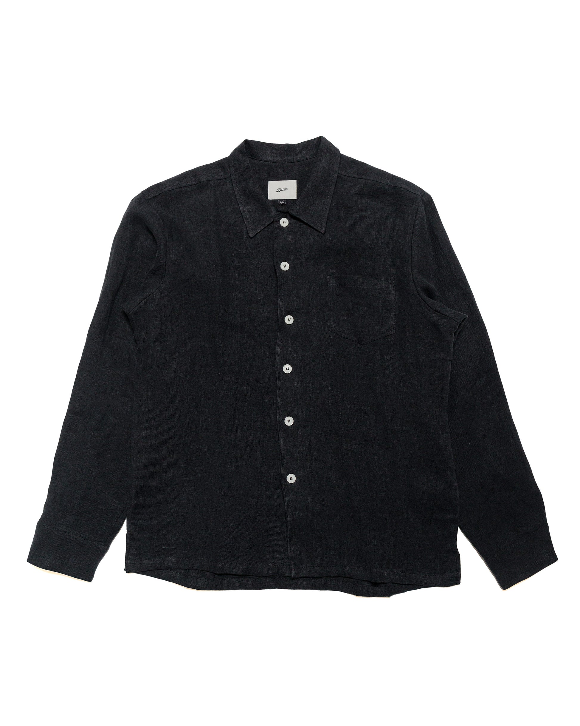 lost & found Bather Bather Coal Linen Leisure Shirt
