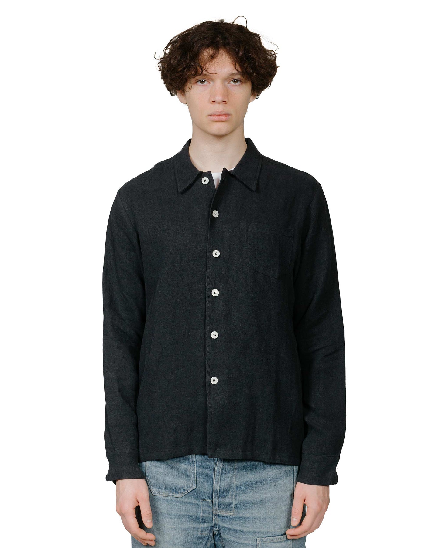 lost & found Bather Bather Coal Linen Leisure Shirt