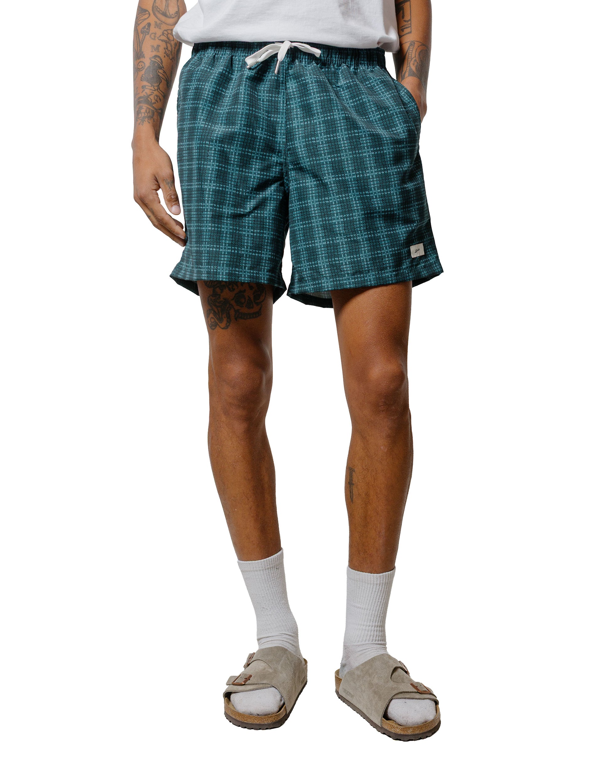lost & found Bather Bather Delta Tartan Swim Trunk