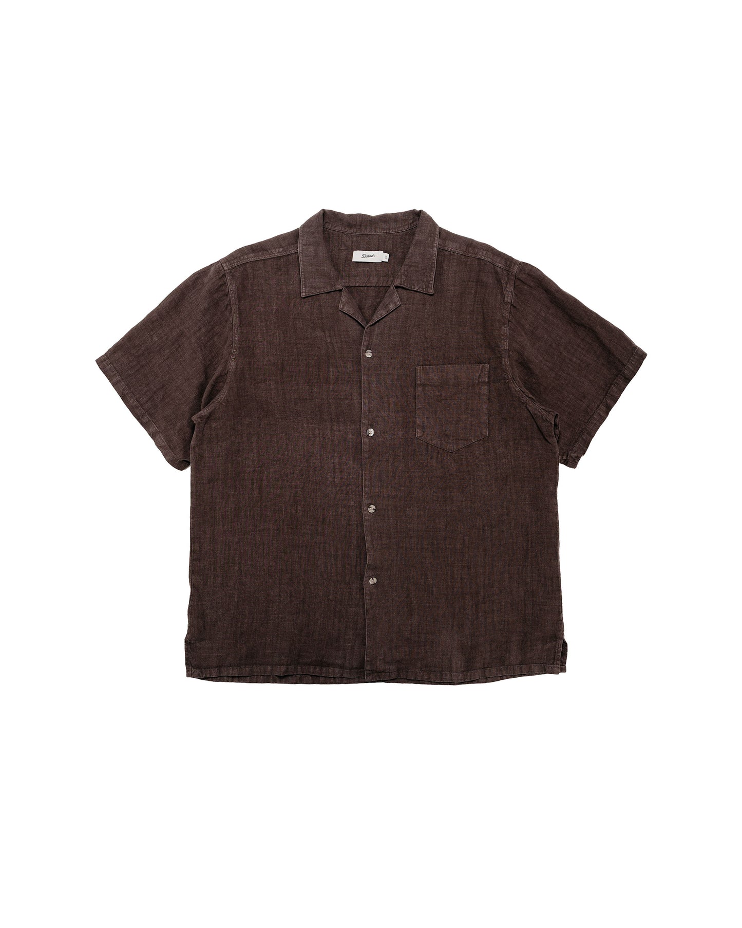 lost & found Bather Bather Espresso Linen Camp Shirt