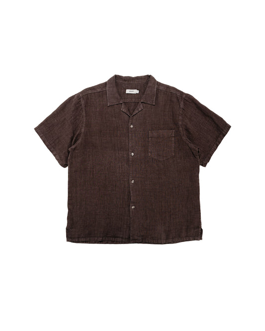 lost & found Bather Bather Espresso Linen Camp Shirt