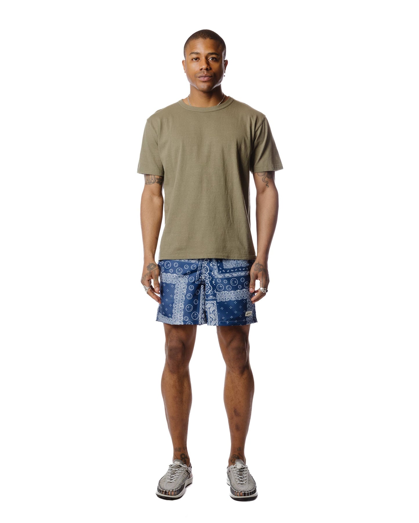 lost & found Bather Bather Navy Bandana Swim Trunk