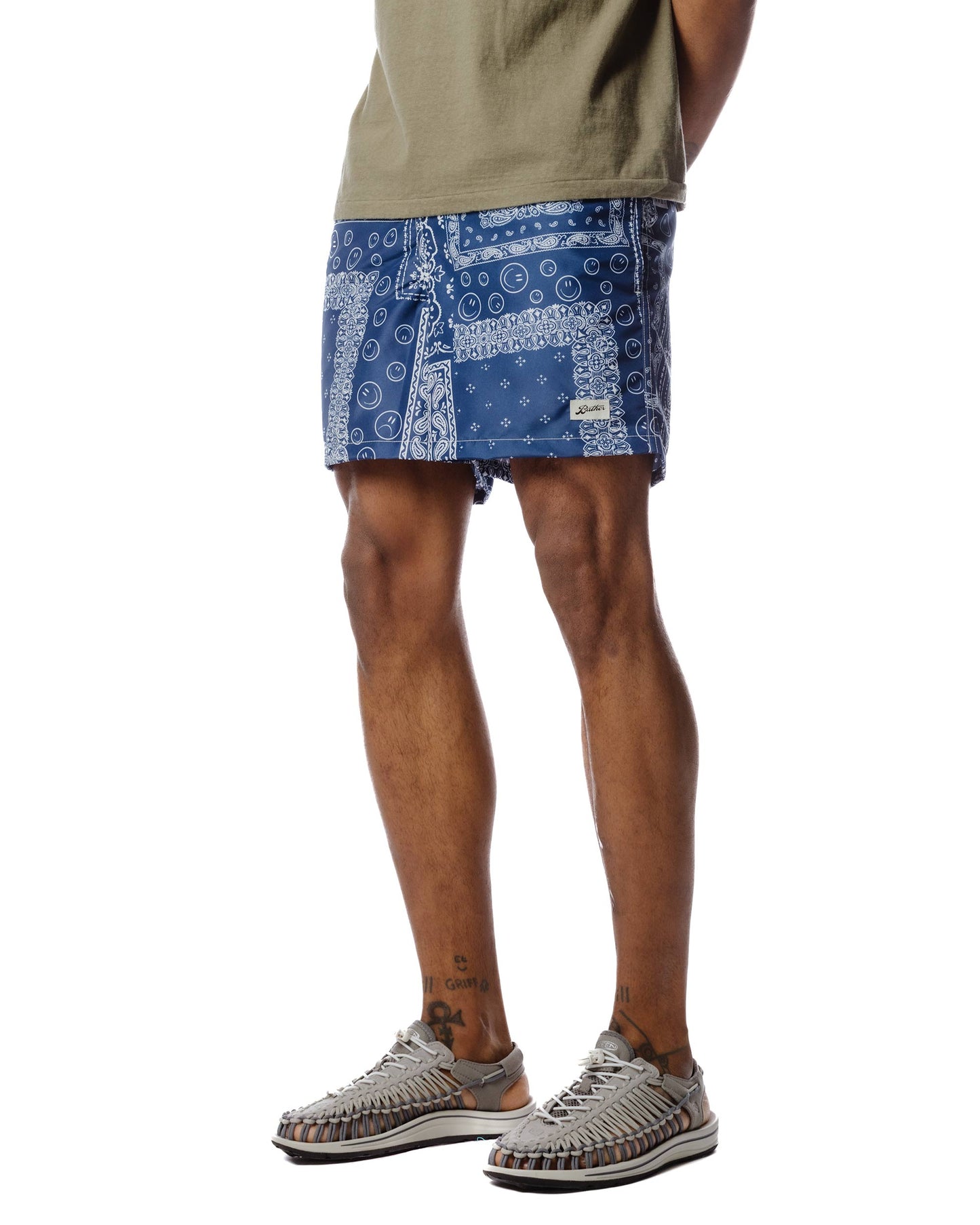 lost & found Bather Bather Navy Bandana Swim Trunk
