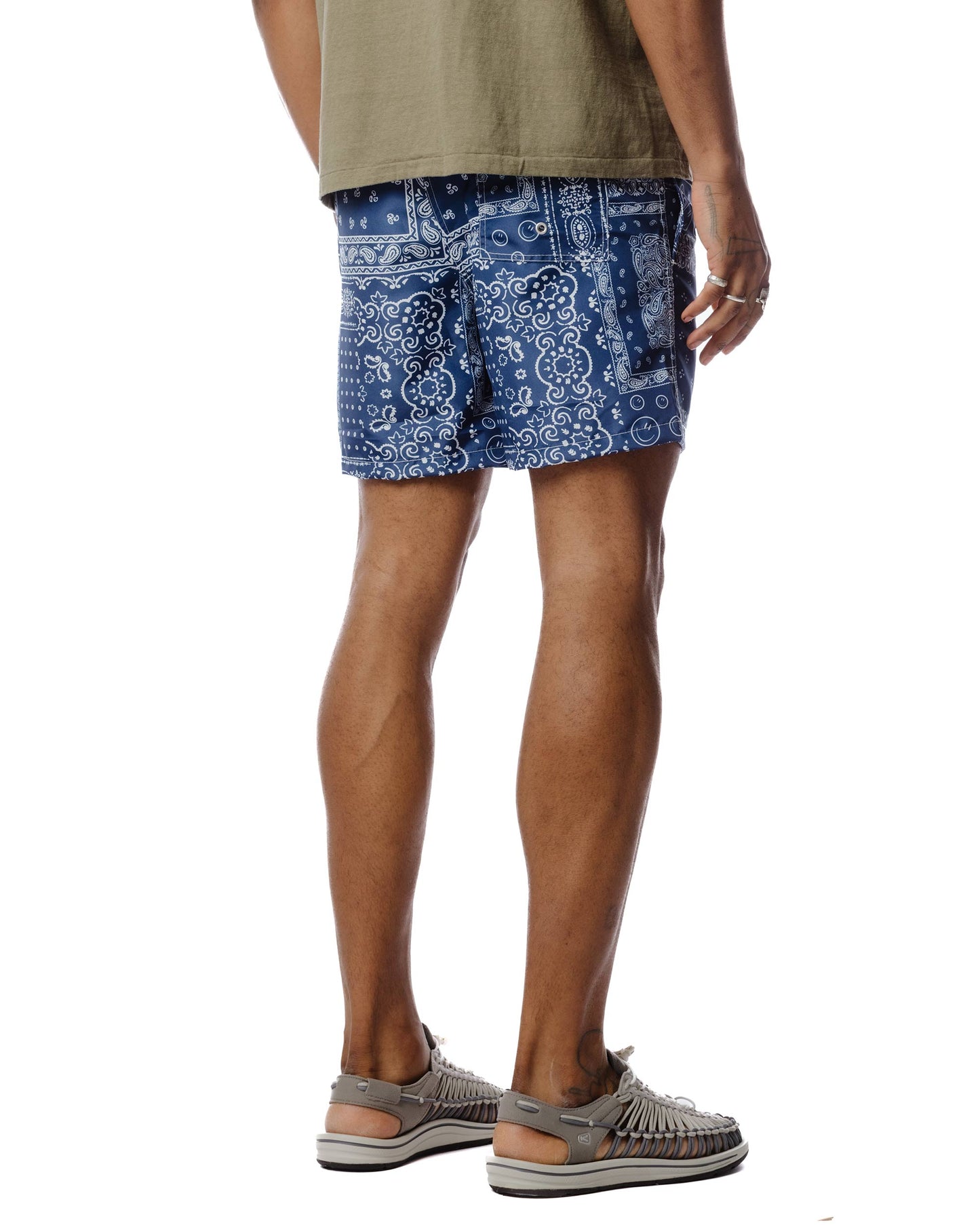 lost & found Bather Bather Navy Bandana Swim Trunk