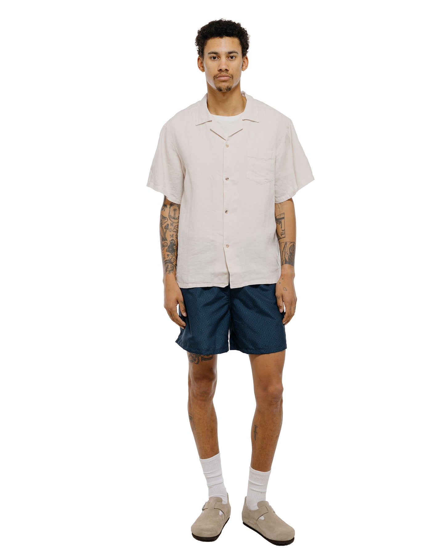 lost & found Bather Bather Navy Linen Leisure Short