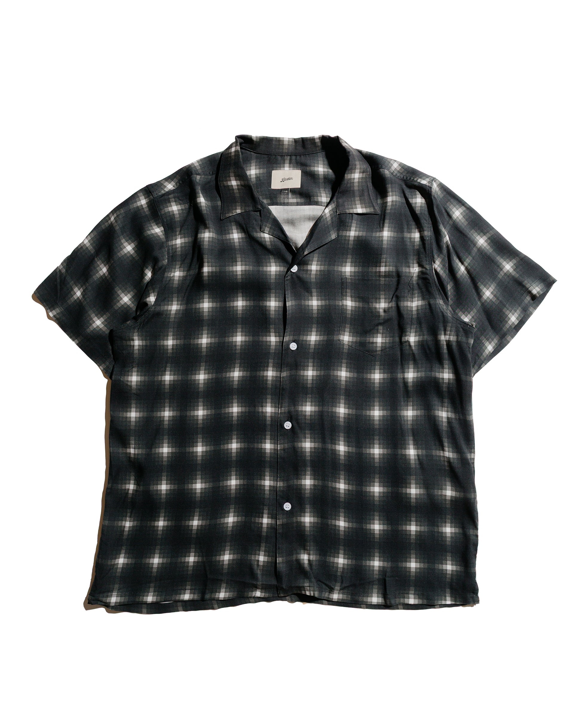 lost & found Bather Bather Onyx Digi Plaid Camp Shirt