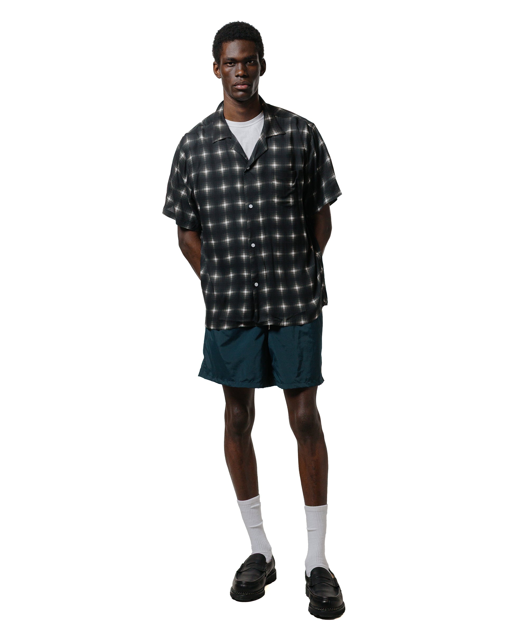 lost & found Bather Bather Onyx Digi Plaid Camp Shirt