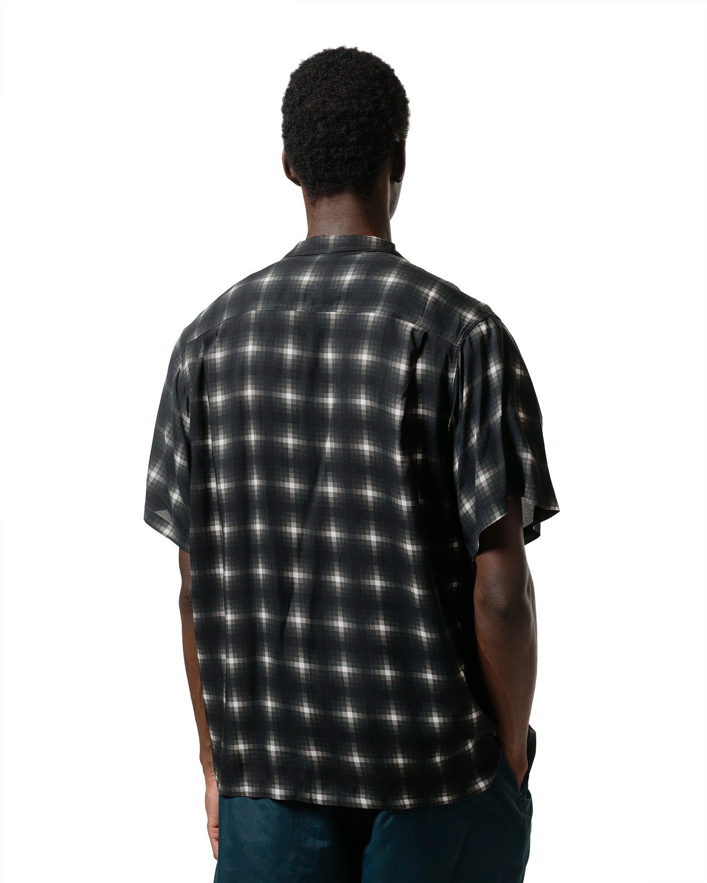 lost & found Bather Bather Onyx Digi Plaid Camp Shirt