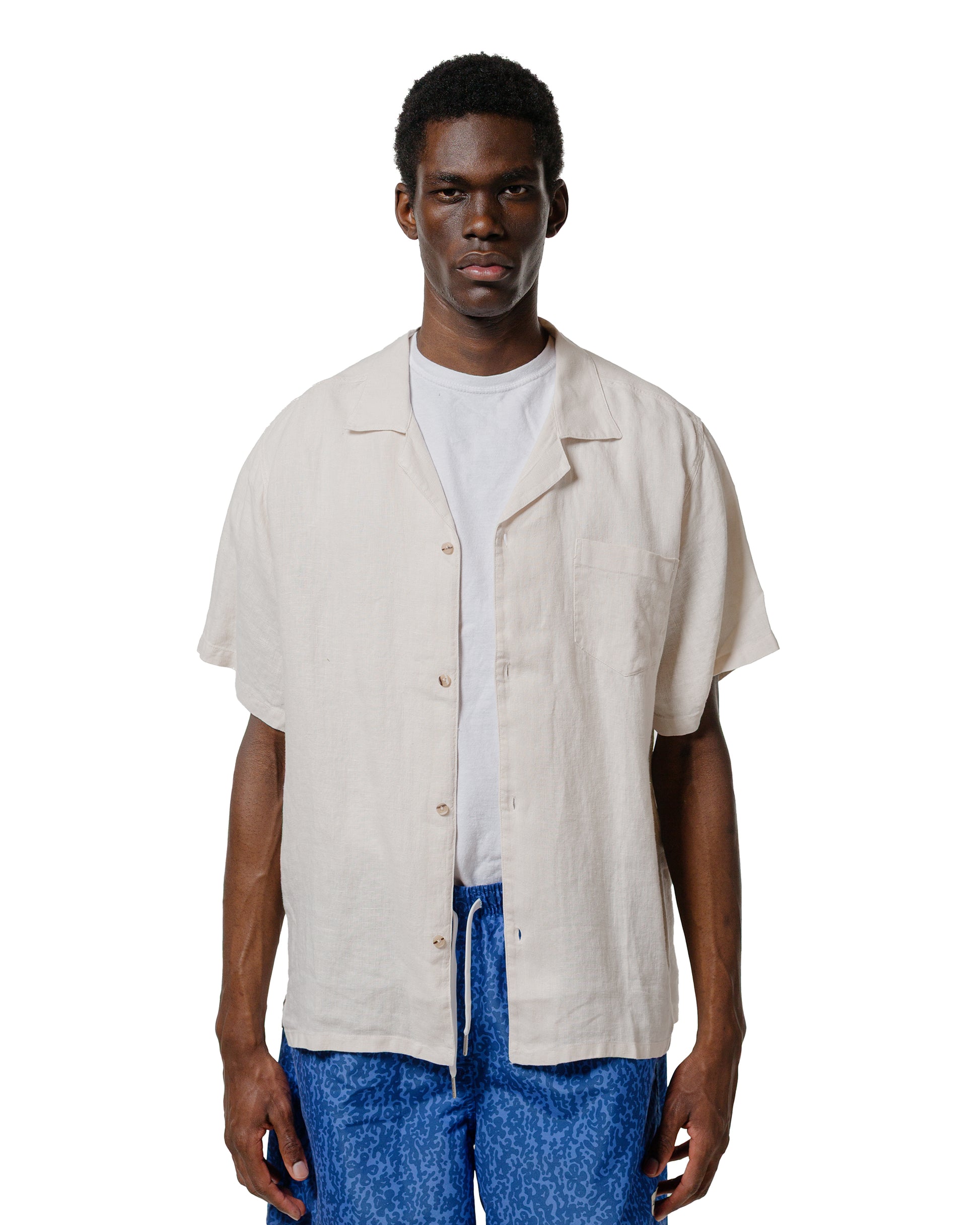 lost & found Bather Bather Pearl Linen Camp Shirt