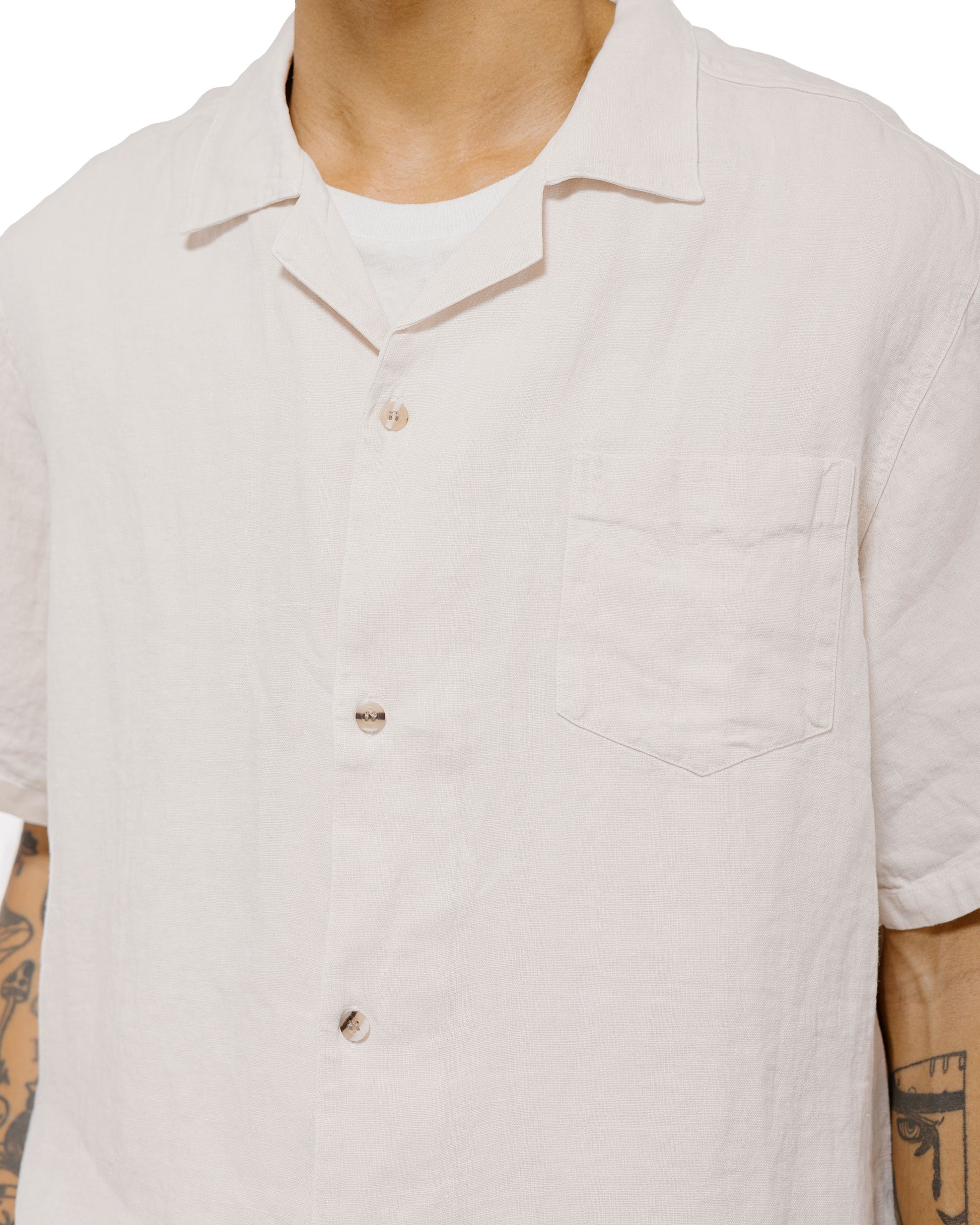 lost & found Bather Bather Pearl Linen Camp Shirt