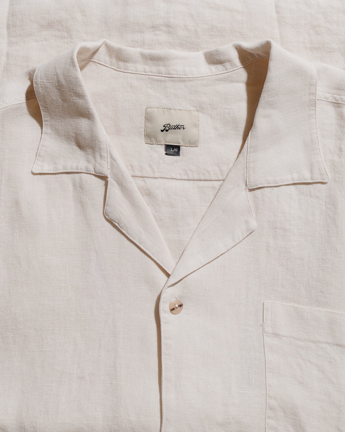 lost & found Bather Bather Pearl Linen Camp Shirt