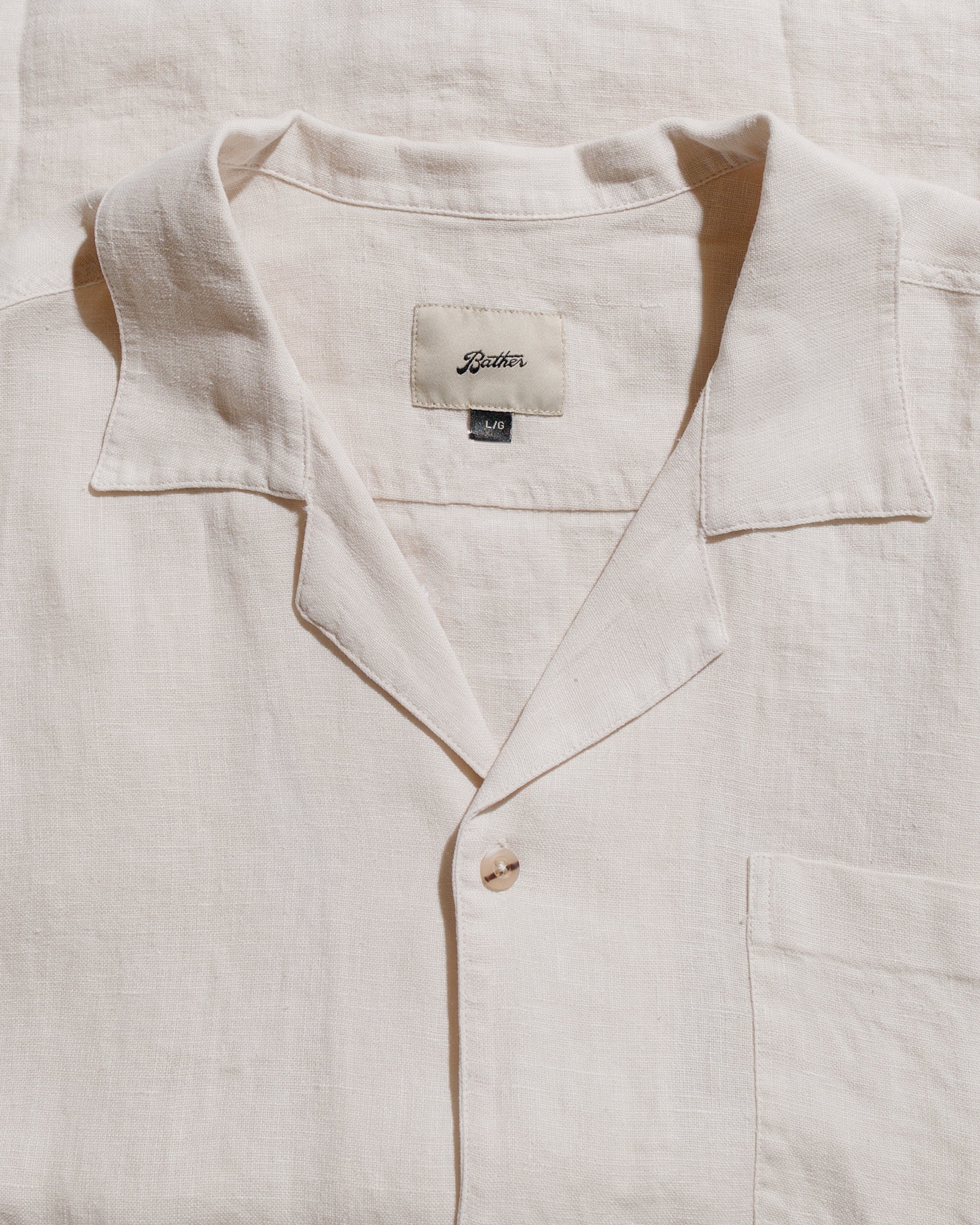lost & found Bather Bather Pearl Linen Camp Shirt