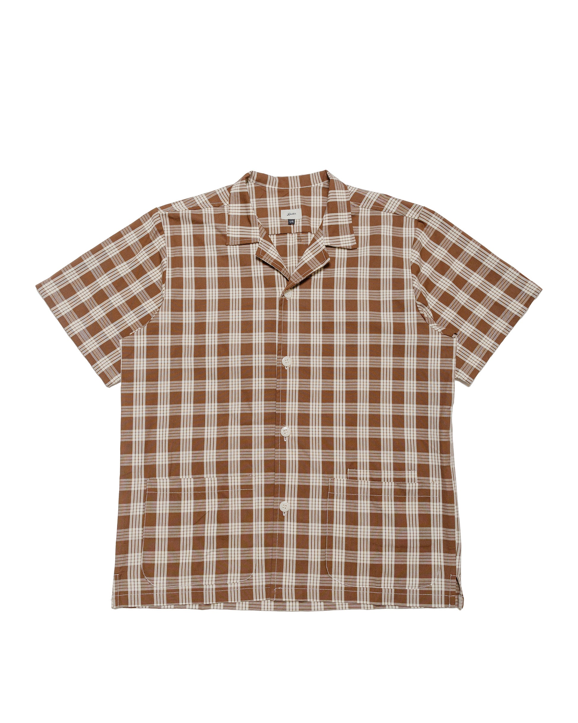 lost & found Bather Bather Walnut Palaka Traveler Camp Shirt